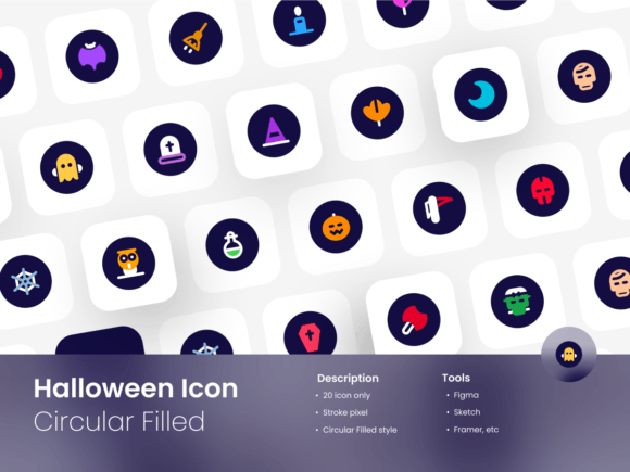 Elevating Halloween Communication with the Circular Filled Icon Set
