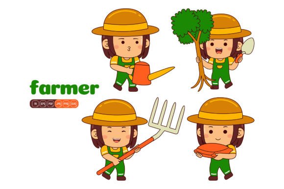 Evaluating the Cute Farmer Girl Vector Pack 01