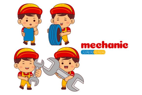 Flexible Visual Assets: Evaluating the Cute Mechanic Boy Vector Pack 01