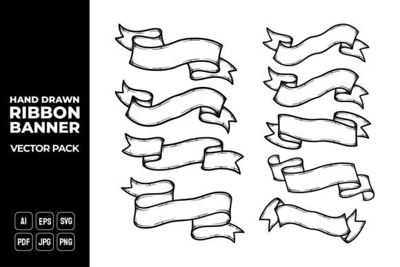 Hand Drawn Ribbon Banner Vector Pack 27: An Evaluation for Creatives and Businesses