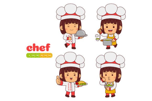 Meet the Cute Chef Girl Vector Pack: Your Ultimate Design Toolkit