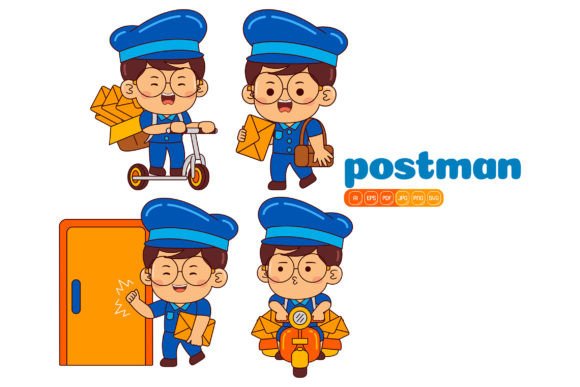 Meet Your New Favorite Branding Asset: The Cute Postman Boy Vector Pack