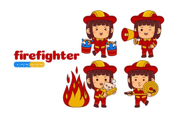 The Strategic Value of Cute Firefighter Girl Vector Pack 02 in Modern Design