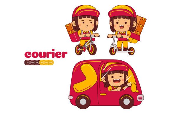 The Ultimate Design Toolkit: Unleashing Creativity with a Courier Girl Vector Pack