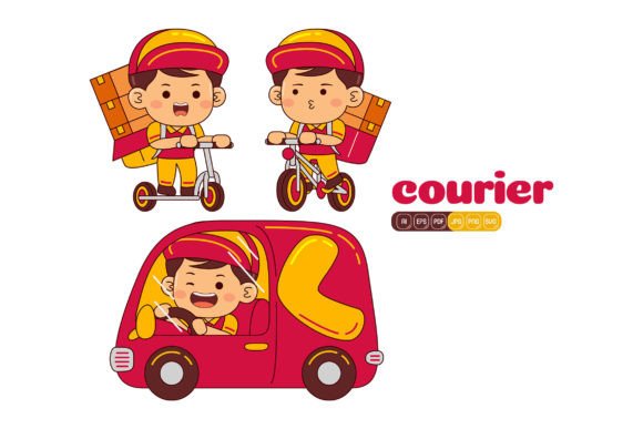 Unlock Creative Flexibility: The Power of a Cute Courier Boy Vector Pack