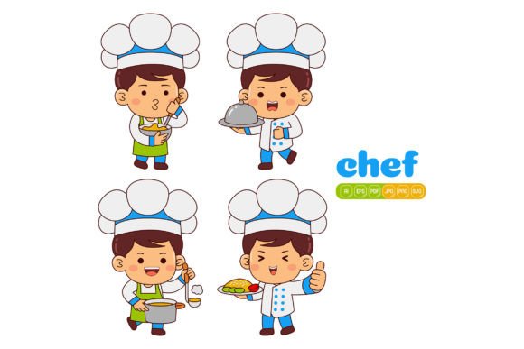 Unlock Your Creativity with the Cute Chef Boy Vector Pack 02