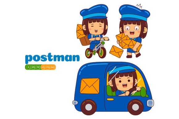 Unlocking Brand Potential: The Power of the Cute Postman Girl Vector Pack 02